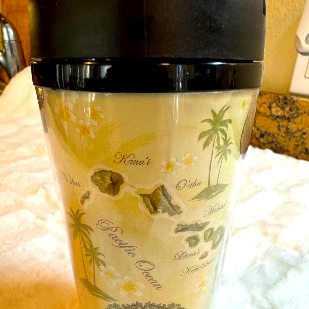 Thermal Tumbler Hawaiian Islands Map Heritage Ship Compass Travel Isles 16 oz.
